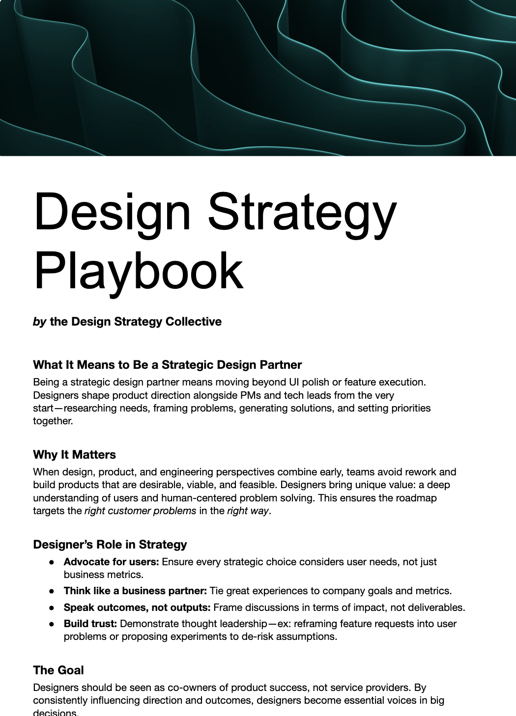 Design Strategy Playbook